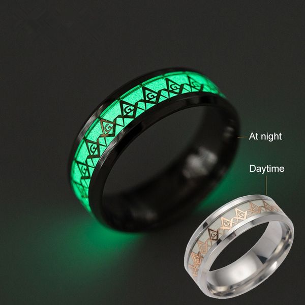new glow in the dark 8mm masonic silver gold color stainless steel men luminous ring rings
new glow in the dark 8mm masonic silver gold color stainless steel men luminous ring rings