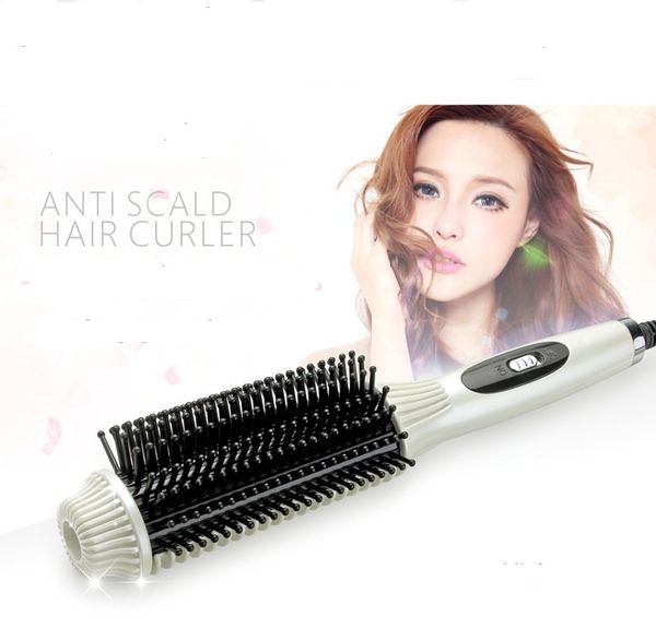 2 in 1 fast hair straightener comb brush curler iron professional electric roller brush hair straightening curling iron comb, Silver
2 in 1 fast hair straightener comb brush curler iron professional electric roller brush hair straightening curling iron comb, Silver