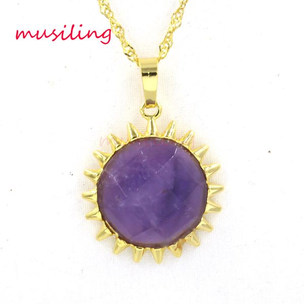 reiki sun natural stone pendants necklace chain jewelry new pendulum 18k gold plated charms amulet european fashion women mens jewelry, Silver
reiki sun natural stone pendants necklace chain jewelry new pendulum 18k gold plated charms amulet european fashion women mens jewelry, Silver