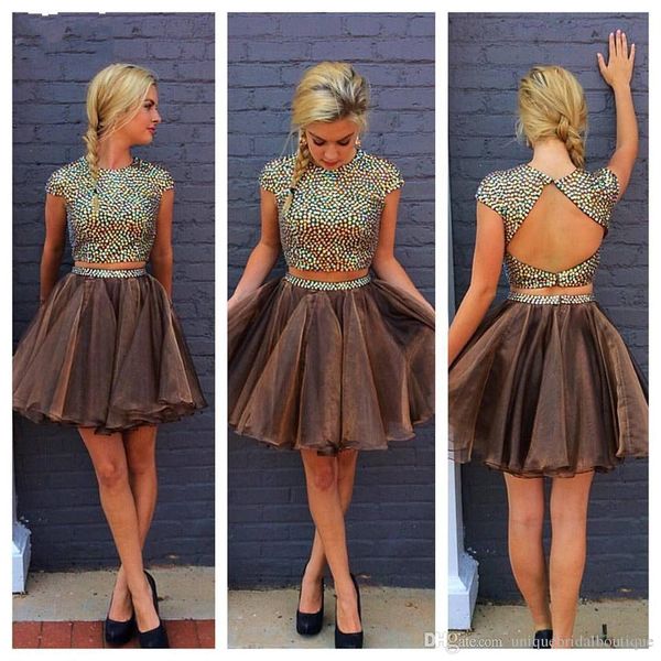 stylish two piece chocolate short homecoming dresses open back cap sleeves prom dresses organza backless cocktail dresses short party dress, Blue;pink
stylish two piece chocolate short homecoming dresses open back cap sleeves prom dresses organza backless cocktail dresses short party dress, Blue;pink