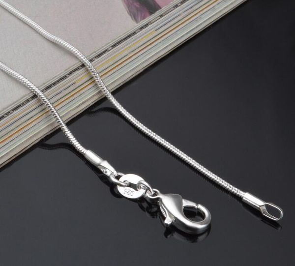 925 sterling silver plated snake necklace fashion smooth link chain lobster clasp fit pendant 1mm 16-24 inch
925 sterling silver plated snake necklace fashion smooth link chain lobster clasp fit pendant 1mm 16-24 inch