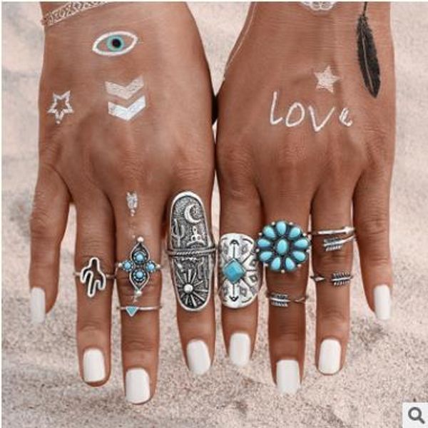 europe and the united states foreign trade new retro bohemia national wind nine sets of rings, Golden;silver
europe and the united states foreign trade new retro bohemia national wind nine sets of rings, Golden;silver