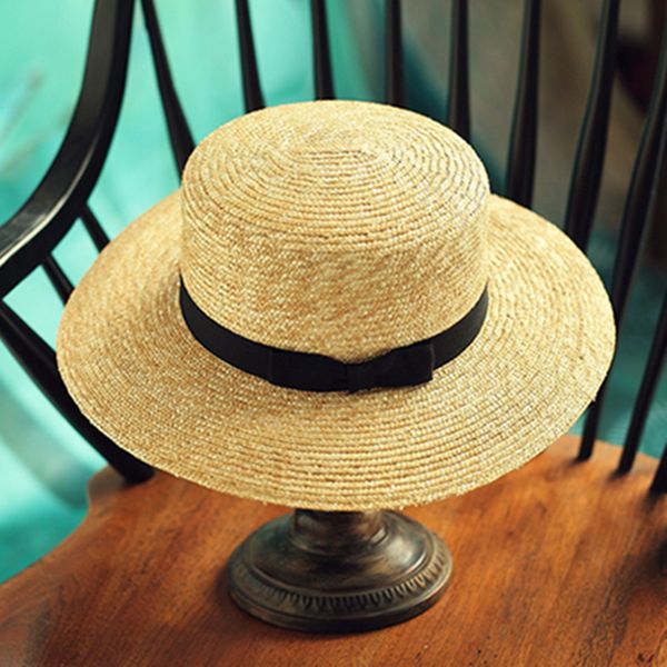 wholesale- women's boater sun hats 2017 new fashion wheat panama summer hats for women boater chapeau paille ladies straw hats accessor, Blue;gray
wholesale- women's boater sun hats 2017 new fashion wheat panama summer hats for women boater chapeau paille ladies straw hats accessor, Blue;gray