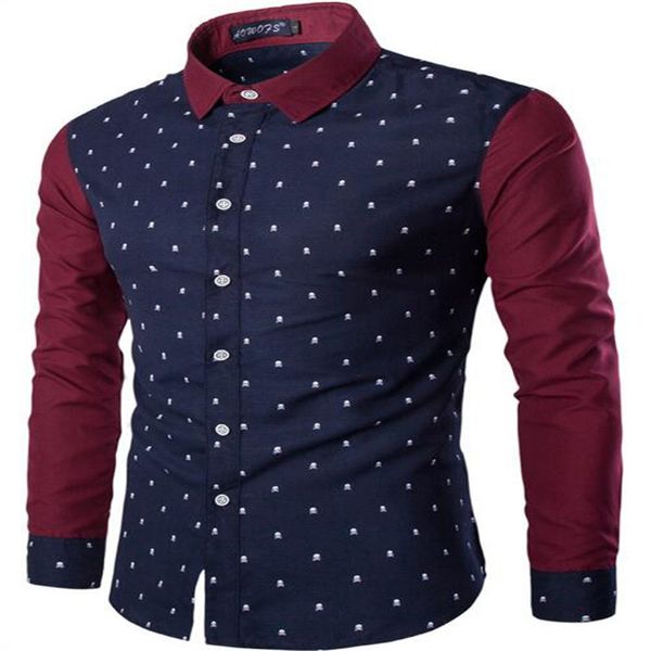 wholesale- mebosya 2016 new casual men's skull print long-sleeved shirt collar shirt wild refuse stitching cotton shirt business, White;black
wholesale- mebosya 2016 new casual men's skull print long-sleeved shirt collar shirt wild refuse stitching cotton shirt business, White;black