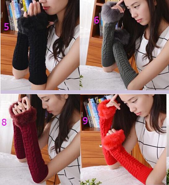 9 colors winter women warm knitted plaid gauntlet long gloves half finger gloves hand wrist fingerless gloves warm cuff arm sleeves, Blue;gray
9 colors winter women warm knitted plaid gauntlet long gloves half finger gloves hand wrist fingerless gloves warm cuff arm sleeves, Blue;gray