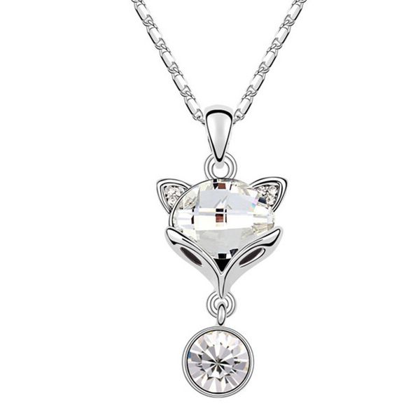 women fashion jewelry fox necklace pendant crystal from swarovski elements exquisite austrian crystal necklace short chain 12591, Silver
women fashion jewelry fox necklace pendant crystal from swarovski elements exquisite austrian crystal necklace short chain 12591, Silver