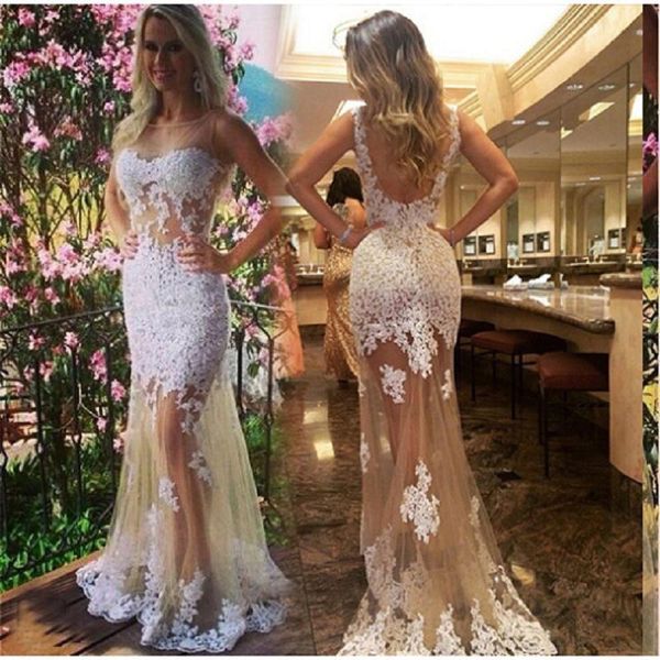 backless see through mermaid evening gowns champagne tulle white lace scoop new formal party dress custom made runway fashion appliques, Black;red
backless see through mermaid evening gowns champagne tulle white lace scoop new formal party dress custom made runway fashion appliques, Black;red