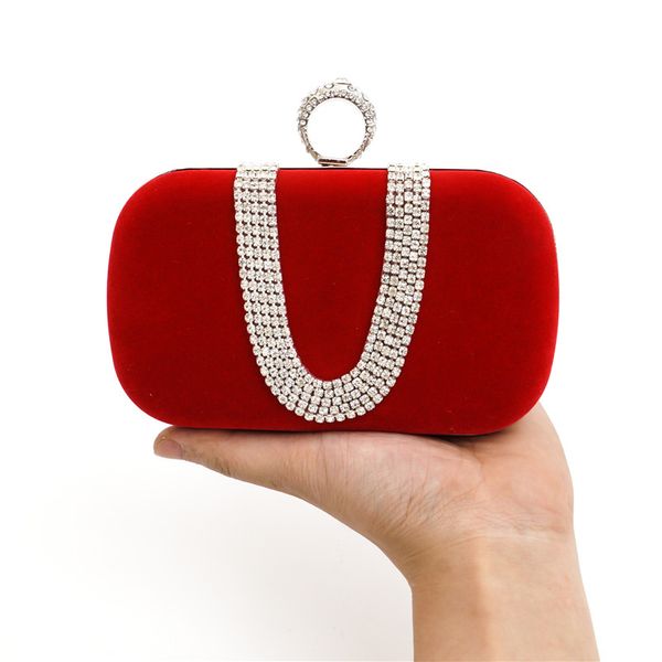 

Beautiful Women Wedding Handbag Fashion Long Elegant Crystal Corduroy Evening Bag Day Clutches Long Purse With Chain 2016