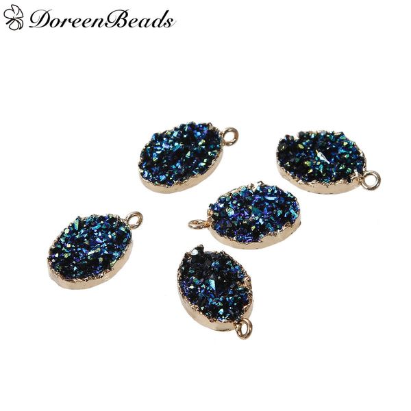 resin druzy /drusy charms oval gold plated blue ab color 22mm x13mm( 7/8" x 4/8") - 21mm x13mm( 7/8" x 4/8"), 2 pcs 2016, Bronze;silver
resin druzy /drusy charms oval gold plated blue ab color 22mm x13mm( 7/8" x 4/8") - 21mm x13mm( 7/8" x 4/8"), 2 pcs 2016, Bronze;silver