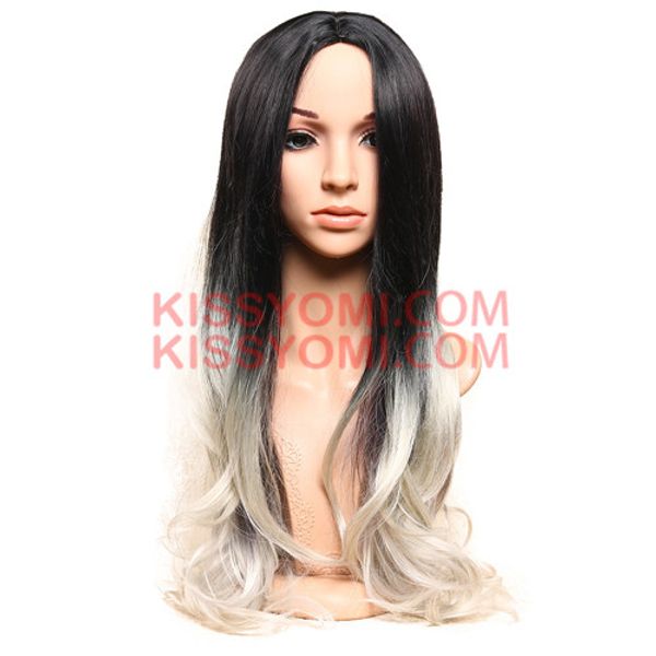 women synthetic wig capless medium extra long body wave black ombre silver carnival lolita drag party celebrity halloween wig
women synthetic wig capless medium extra long body wave black ombre silver carnival lolita drag party celebrity halloween wig