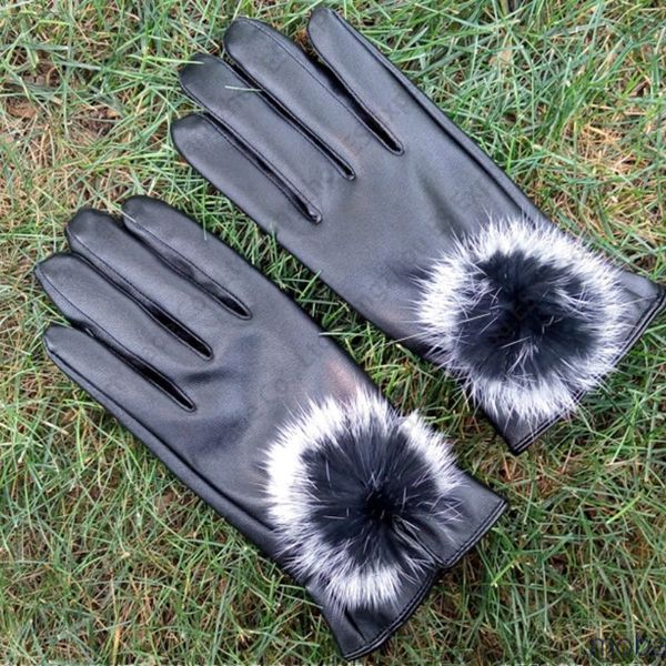 pu leather fingers gloves women imitation rabbit fur ball design slim thin autumn winter touch screen 5 colors, Blue;gray
pu leather fingers gloves women imitation rabbit fur ball design slim thin autumn winter touch screen 5 colors, Blue;gray