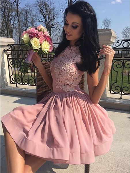new arrvial pink homecoming dresses short ruffle prom gowns satin dress lace appliques cocktail dress, Blue;pink
new arrvial pink homecoming dresses short ruffle prom gowns satin dress lace appliques cocktail dress, Blue;pink