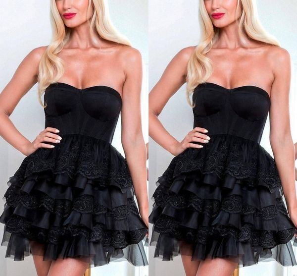 tiered short little black cocktail party dresses 2018 fashion sweetheart lace homecoming prom gowns custom made mini celebrity evening dress
tiered short little black cocktail party dresses 2018 fashion sweetheart lace homecoming prom gowns custom made mini celebrity evening dress