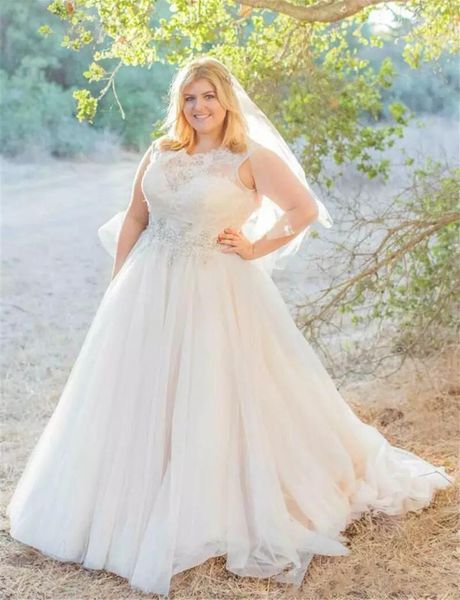 modest plus size wedding dresses beautiful sheer jewel neck lace sweep train wedding dress custom made bridal gowns, White
modest plus size wedding dresses beautiful sheer jewel neck lace sweep train wedding dress custom made bridal gowns, White