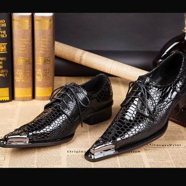 fashion mens black dress shoes metal toe crocodile pattern genuine leather leisure shoes playing stage shoes for man
fashion mens black dress shoes metal toe crocodile pattern genuine leather leisure shoes playing stage shoes for man