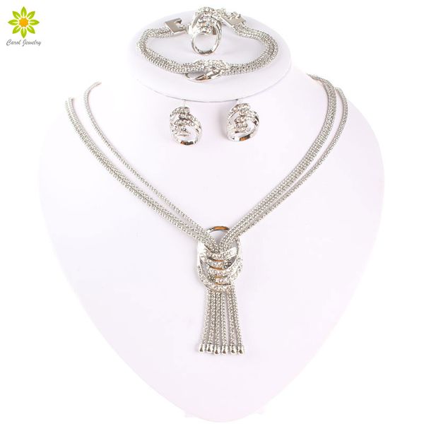 new arrival fashion women clear crystal silver plated wedding party necklace bracelet earrings ring jewelry sets, Slivery;golden
new arrival fashion women clear crystal silver plated wedding party necklace bracelet earrings ring jewelry sets, Slivery;golden