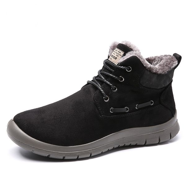 winter men boots suede casual men shoes male suedeplus velvet warm ankle snow boots lace-up flat cotton shoes, Black
winter men boots suede casual men shoes male suedeplus velvet warm ankle snow boots lace-up flat cotton shoes, Black