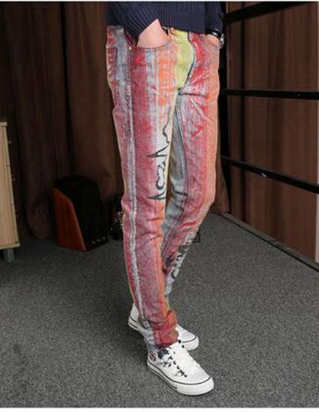 men's fashion trend in the new han edition cultivate one's morality personality bigger sizes printed cotton denim trousers / 28-38, Blue
men's fashion trend in the new han edition cultivate one's morality personality bigger sizes printed cotton denim trousers / 28-38, Blue