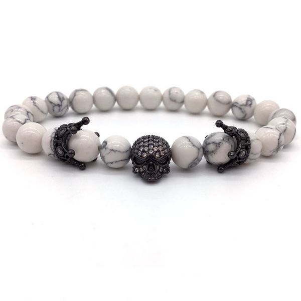 fashion brand natural beads strand pulsera pave cz skeleton cráneo black white turquoise , piedra, roca hombres de energ í a europeo joyería
fashion brand natural beads strand pulsera pave cz skeleton cráneo black white turquoise , piedra, roca hombres de energ í a europeo joyería