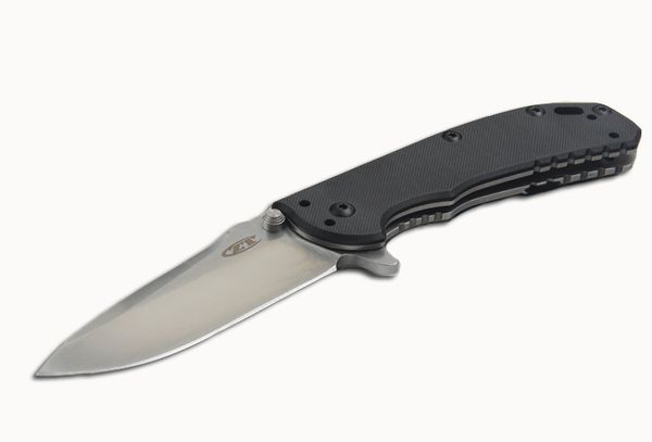 

Camping Knife Zero Tolerance 0566CF Hinderer Folder G10 Knife With Speed Safe D2 60HRC Blade G10 Handle With Color Box F647E