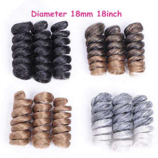 18mm diameter 10inch,20inch crochet braids hair curl kanekalon super large curl synthetic braiding crochet hair extensions 2020 bob marley, Black
18mm diameter 10inch,20inch crochet braids hair curl kanekalon super large curl synthetic braiding crochet hair extensions 2020 bob marley, Black