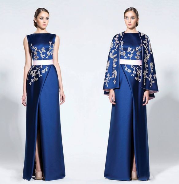 navy blue arabic evening dresses with cape wraps high split satin appliques prom dresses mother of bride dress formal party gowns, Black;red
navy blue arabic evening dresses with cape wraps high split satin appliques prom dresses mother of bride dress formal party gowns, Black;red