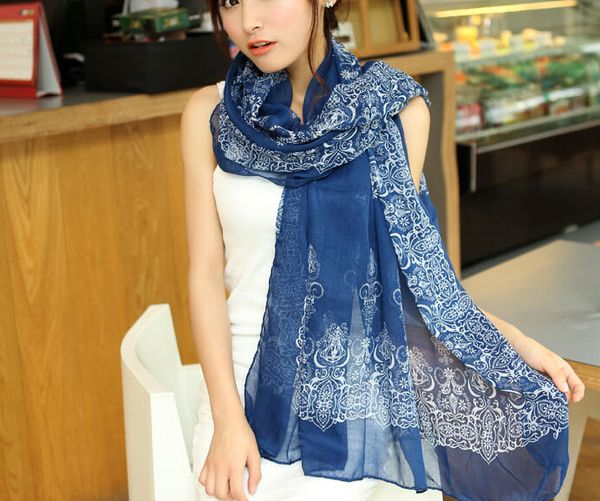 fasion blue and white porcelain scarf women spring foulard shawls and scarves soft chiffon print hijab pashminas blanket scarf voile scarf, Blue;gray
fasion blue and white porcelain scarf women spring foulard shawls and scarves soft chiffon print hijab pashminas blanket scarf voile scarf, Blue;gray