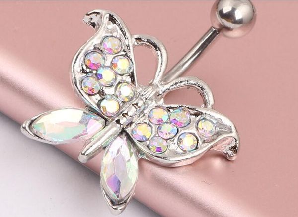 2016 new stainless steel pink white ab belly rings navel rings body jewelry zircon snail butterfly pendant navel navel ring ship, Silver
2016 new stainless steel pink white ab belly rings navel rings body jewelry zircon snail butterfly pendant navel navel ring ship, Silver