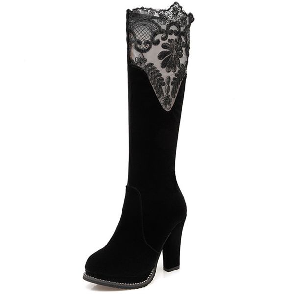 autumn winter new arrive women boots black flock knee high boots zipper round toe platform ladies boots big size 33-43
autumn winter new arrive women boots black flock knee high boots zipper round toe platform ladies boots big size 33-43