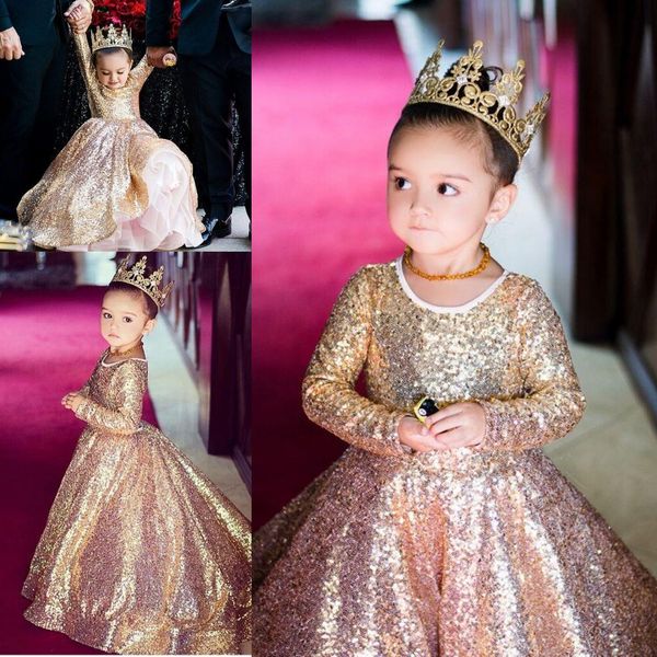 2018 gold sequined flower girl dresses princess little kid pageant party sweep train ball gown long sleeves custom made, White;red
2018 gold sequined flower girl dresses princess little kid pageant party sweep train ball gown long sleeves custom made, White;red