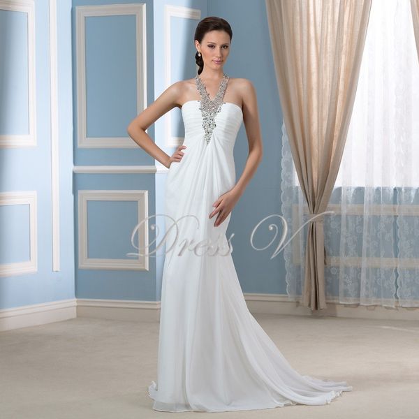 Bohemian Chiffon Beach Short Wedding Dresses 2019 Halter Neck Open Back Sexy Bride Dress Plus Size Bridal Gowns Custom Made free shipping
Bohemian Chiffon Beach Short Wedding Dresses 2019 Halter Neck Open Back Sexy Bride Dress Plus Size Bridal Gowns Custom Made free shipping