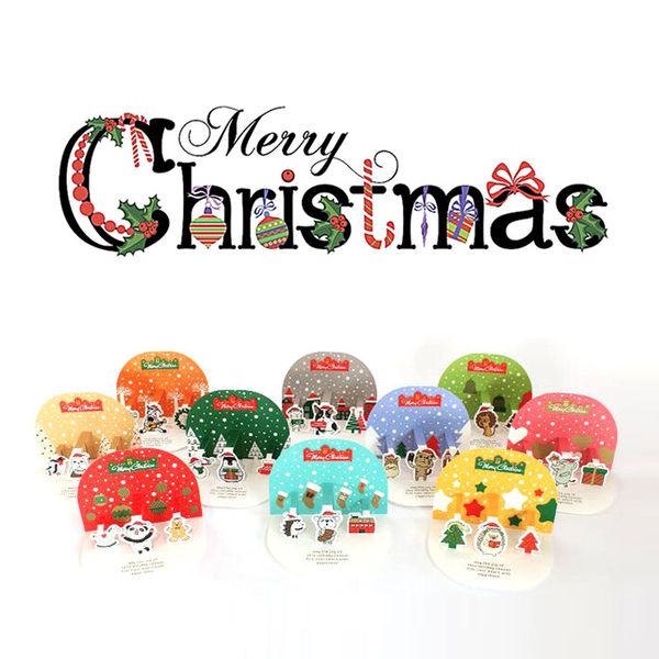 wholesale- korean cute 3d christmas card pack-10 christmas cards&envelope& 2 sheets sticker set stand paper envelop
wholesale- korean cute 3d christmas card pack-10 christmas cards&envelope& 2 sheets sticker set stand paper envelop