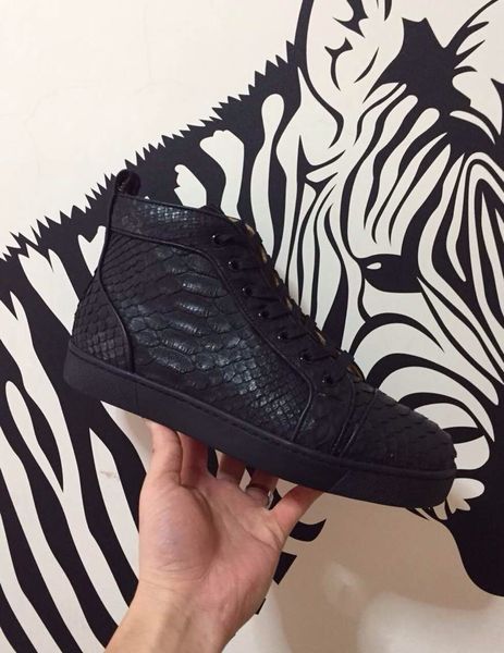 Размер:36-46 черная змея кожи высокого верха красные нижние мода кроссовки для чело
Размер:36-46 черная змея кожи высокого верха красные нижние мода кроссовки для чело