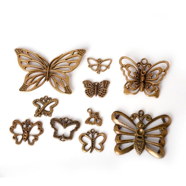 43pcs/lot zinc alloy antique bronze plated butterfly charms vintage tibetan pendants diy bracelet necklace jewelry making diy, Bronze;silver
43pcs/lot zinc alloy antique bronze plated butterfly charms vintage tibetan pendants diy bracelet necklace jewelry making diy, Bronze;silver