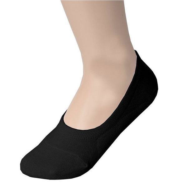 

wholesale-men's loafer boat non-slip invisible no show nonslip liner low cut cotton socks, Black