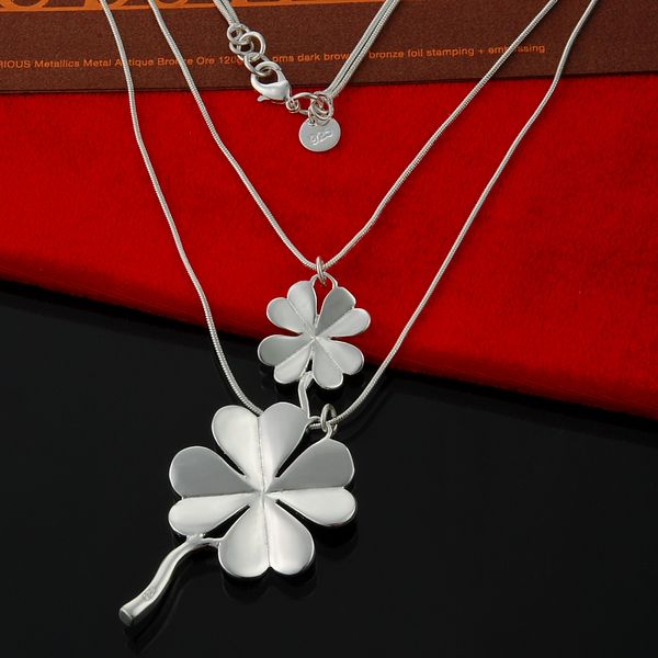 2016 factory direct wholesale 925 sterling silver double clover necklace fashion silver necklace for women, Golden;silver
2016 factory direct wholesale 925 sterling silver double clover necklace fashion silver necklace for women, Golden;silver
