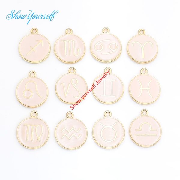 12pcs gold plated enamel constellation charms pendants for necklace jewelry making diy handmade craft 15mm, Bronze;silver
12pcs gold plated enamel constellation charms pendants for necklace jewelry making diy handmade craft 15mm, Bronze;silver