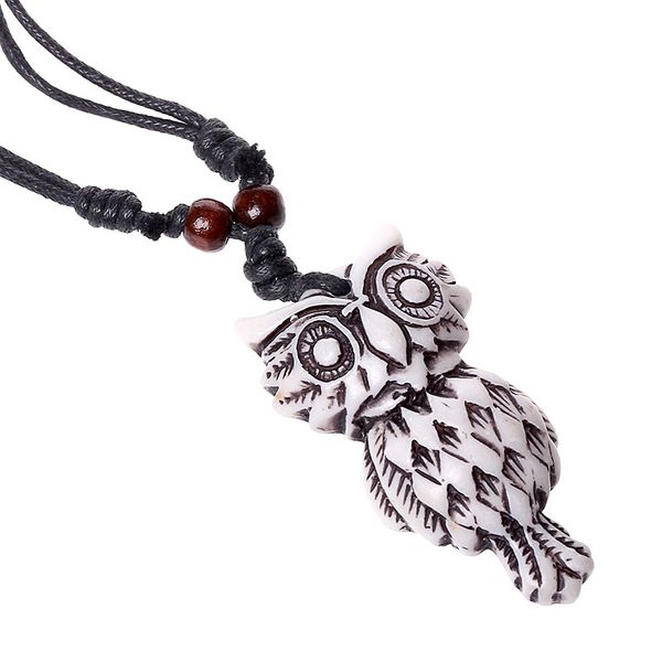 fashion jewelry owl necklace woen's personality wax rope beaded resin clavicle necklace casual vintage punk necklace n0006, Silver
fashion jewelry owl necklace woen's personality wax rope beaded resin clavicle necklace casual vintage punk necklace n0006, Silver