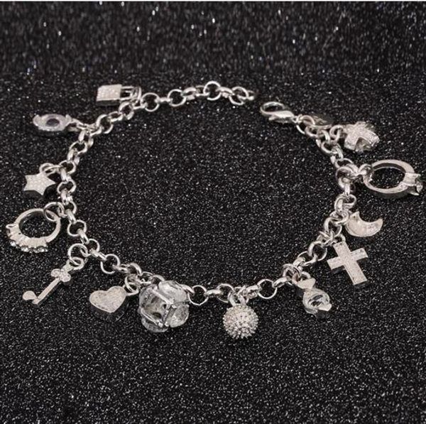 cross star bracelet 925 silver plated jewelry star key moon heart cross bracelet lovely bracelet vintage bangle jewelry, Golden;silver
cross star bracelet 925 silver plated jewelry star key moon heart cross bracelet lovely bracelet vintage bangle jewelry, Golden;silver