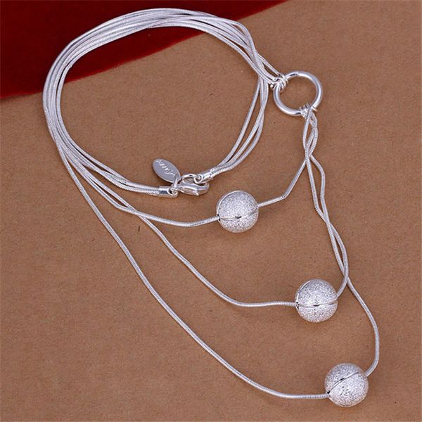 brand new three sand bead necklace sterling silver plate necklace stsn187,fashion 925 silver necklace factory sale christmas gift, Black
brand new three sand bead necklace sterling silver plate necklace stsn187,fashion 925 silver necklace factory sale christmas gift, Black