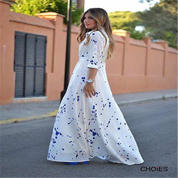 wholesale- 2017 new women dress o neck summer half sleeve boho long maxi beach dress loose printing long chiffon dresses w03, White;black
wholesale- 2017 new women dress o neck summer half sleeve boho long maxi beach dress loose printing long chiffon dresses w03, White;black