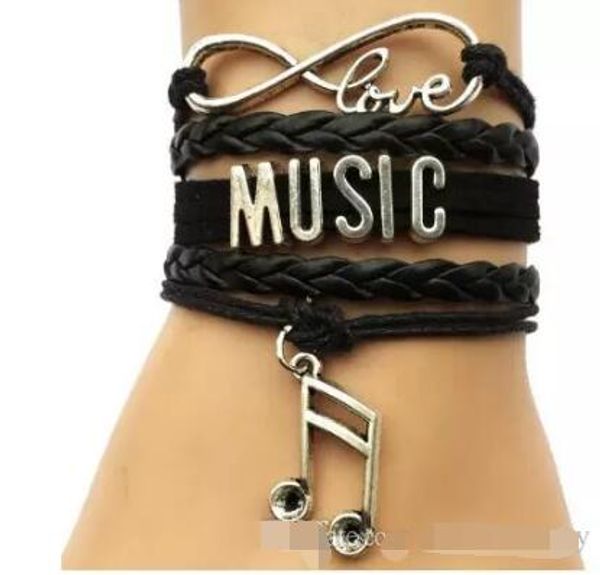 10pcs/lot diy handmade drop shipping infinity love music bracelet- black velvet color friendship musicial notes charm bracelet bangle, Golden;silver
10pcs/lot diy handmade drop shipping infinity love music bracelet- black velvet color friendship musicial notes charm bracelet bangle, Golden;silver
