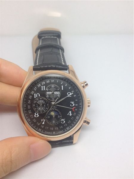 luxury watches for men black dial leather watches mechanical automatic wristwatch 010, Slivery;brown
luxury watches for men black dial leather watches mechanical automatic wristwatch 010, Slivery;brown