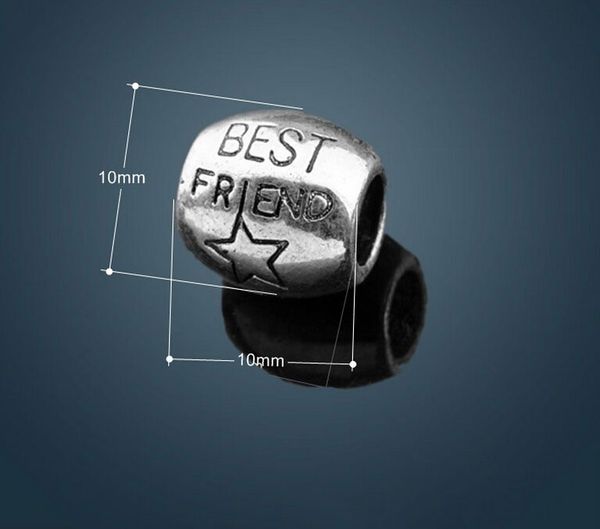 100pcs 10x10mm antique silver friend beaded alloy charm metal hole beads dangle fit european bracelets 2016 april style, Bronze;silver
100pcs 10x10mm antique silver friend beaded alloy charm metal hole beads dangle fit european bracelets 2016 april style, Bronze;silver