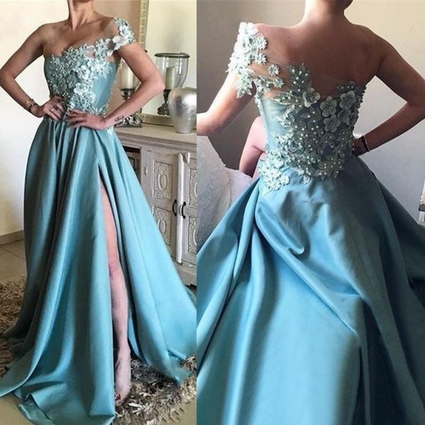 bead green prom dresses with 3d flowers one shoulder going out dresses side split dress party evening, Black
bead green prom dresses with 3d flowers one shoulder going out dresses side split dress party evening, Black