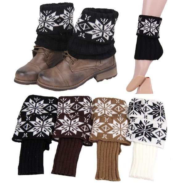 women christmas snowflake wool knitting short style leg warmer boot leg cuffs soft laced boot socks ing, Black;white
women christmas snowflake wool knitting short style leg warmer boot leg cuffs soft laced boot socks ing, Black;white