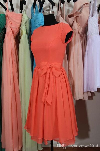 coral chiffon bridesmaid dress knee length cap sleeves real p short formal wedding evening wear maid of honor dresses plus, White;pink
coral chiffon bridesmaid dress knee length cap sleeves real p short formal wedding evening wear maid of honor dresses plus, White;pink