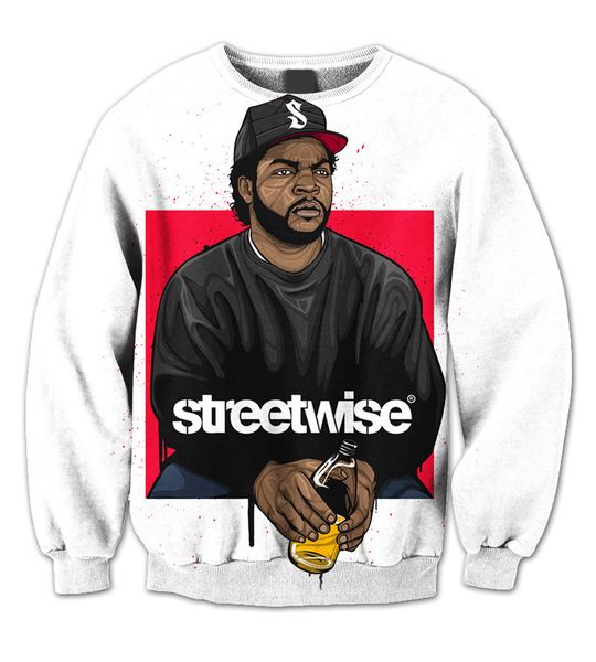 3 colors real usa size cutom made ice cube streetwise 3d sublimation print sweatshirt crewneck plus size, Black
3 colors real usa size cutom made ice cube streetwise 3d sublimation print sweatshirt crewneck plus size, Black