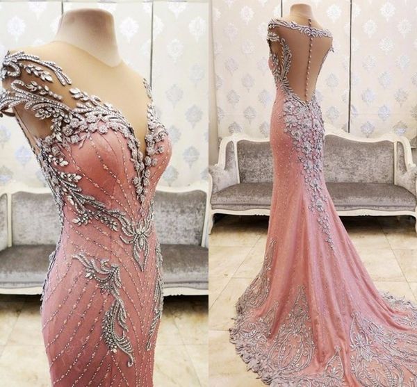 luxury lace crystals beaded pink prom dresses 2017 sheer neck mermaid back covered buttons sweep train saudi arabia evening party dresses, Black;red
luxury lace crystals beaded pink prom dresses 2017 sheer neck mermaid back covered buttons sweep train saudi arabia evening party dresses, Black;red