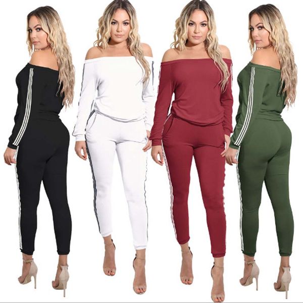 Womens Casual Fashion Autumn Off-Shoulder Long Sleeved Two-piece Jogger Set Ladies Fall Tracksuit Sweat Suits
Womens Casual Fashion Autumn Off-Shoulder Long Sleeved Two-piece Jogger Set Ladies Fall Tracksuit Sweat Suits